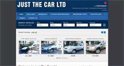 Desktop Screenshot of justthecarltd.co.uk